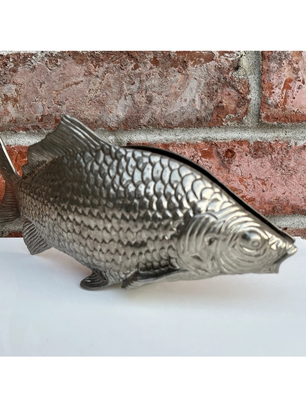 Vintage Regal Silver Plated Fish Napkin Holder Modello Depositato Made In Italy - Picture 8 of 16